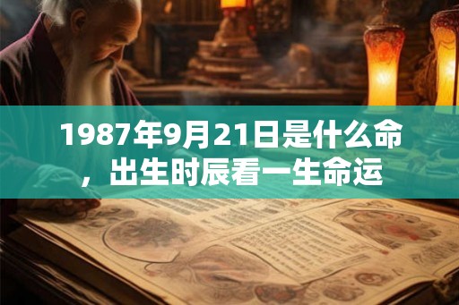 1987年9月21日是什么命，出生时辰看一生命运