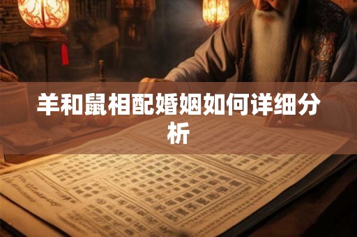 羊和鼠相配婚姻如何详细分析