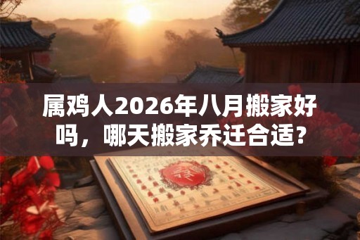 属鸡人2026年八月搬家好吗，哪天搬家乔迁合适？