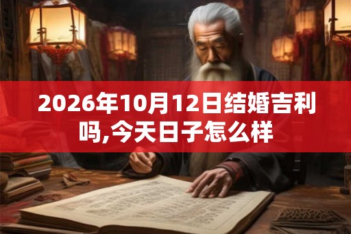 2026年10月12日结婚吉利吗,今天日子怎么样