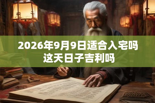 2026年9月9日适合入宅吗 这天日子吉利吗