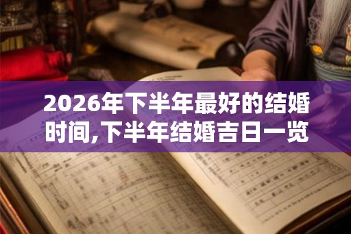 2026年下半年最好的结婚时间,下半年结婚吉日一览表! 2026年下半年最好的结婚时间,下半年结婚吉日一览表!
