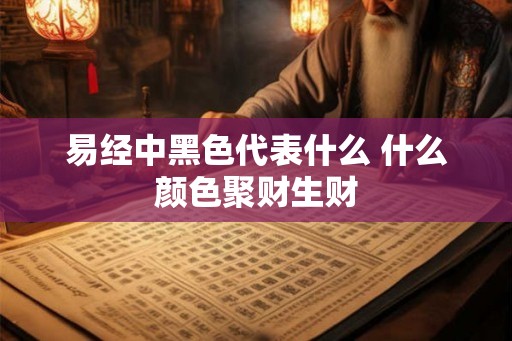 易经中黑色代表什么 什么颜色聚财生财