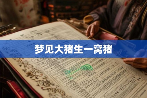 梦见大猪生一窝猪