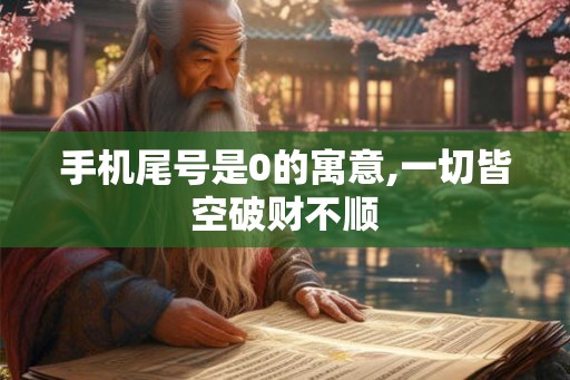 手机尾号是0的寓意,一切皆空破财不顺