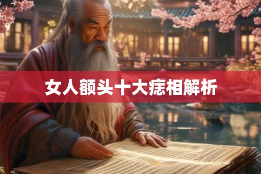 女人额头十大痣相解析