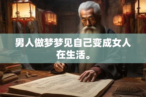 男人做梦梦见自己变成女人在生活。 男人做梦梦见自己变成女人在生活。