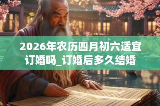 2026年农历四月初六适宜订婚吗_订婚后多久结婚