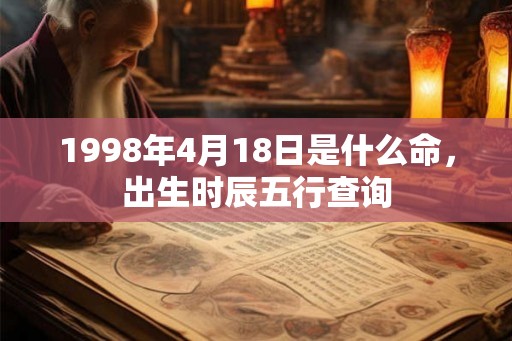 1998年4月18日是什么命，出生时辰五行查询