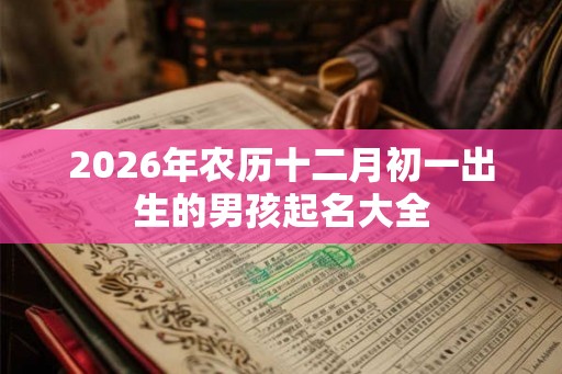 2026年农历十二月初一出生的男孩起名大全