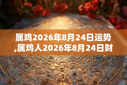 属鸡2026年8月24日运势,属鸡人2026年8月24日财运,生肖鸡2026年8月24日运势
