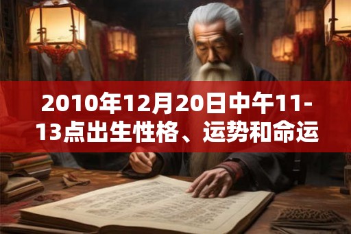 2010年12月20日中午11-13点出生性格、运势和命运