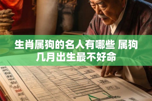 生肖属狗的名人有哪些 属狗几月出生最不好命