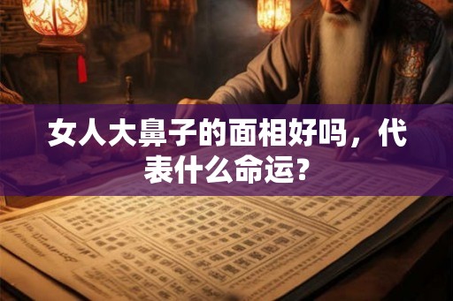 女人大鼻子的面相好吗，代表什么命运？