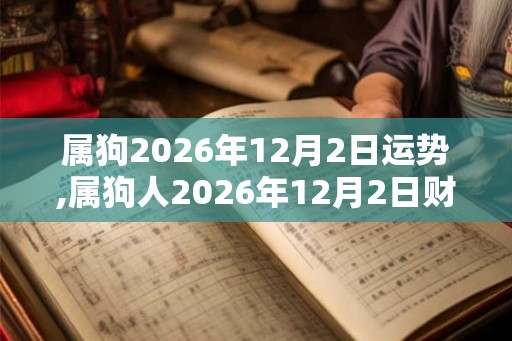 属狗2026年12月2日运势,属狗人2026年12月2日财运,生肖狗2026年12月2日运势