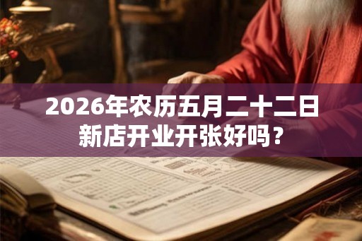 2026年农历五月二十二日新店开业开张好吗？