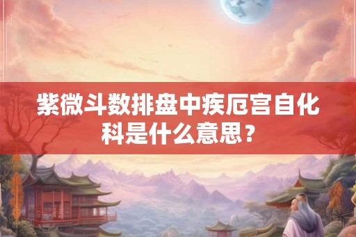 紫微斗数排盘中疾厄宫自化科是什么意思? 紫微斗数排盘中疾厄宫自化科是什么意思?