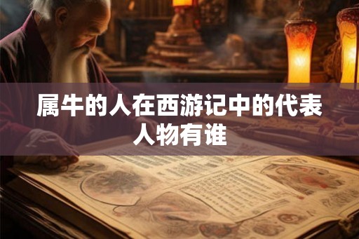 属牛的人在西游记中的代表人物有谁