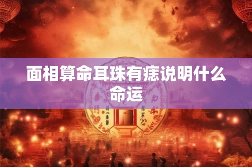 面相算命耳珠有痣说明什么命运