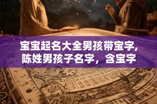 宝宝起名大全男孩带宝字,陈姓男孩子名字，含宝字