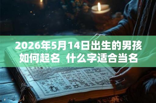 2026年5月14日出生的男孩如何起名  什么字适合当名字