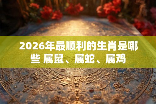 2026年最顺利的生肖是哪些 属鼠、属蛇、属鸡