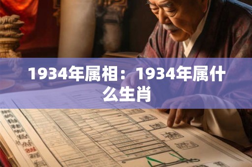 1934年属相：1934年属什么生肖