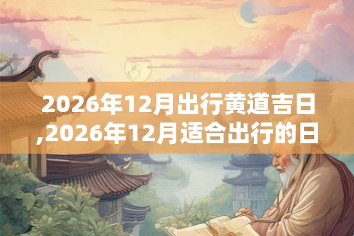 2026年12月出行黄道吉日,2026年12月适合出行的日子