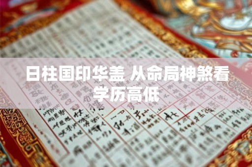 日柱国印华盖 从命局神煞看学历高低