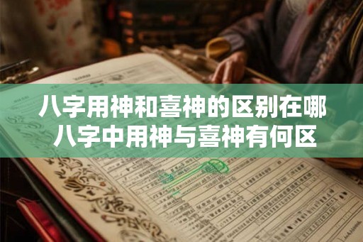 八字用神和喜神的区别在哪 八字中用神与喜神有何区别