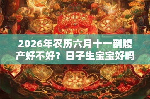 2026年农历六月十一剖腹产好不好？日子生宝宝好吗？