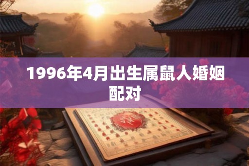 1996年4月出生属鼠人婚姻配对