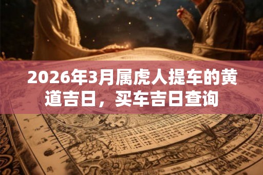 2026年3月属虎人提车的黄道吉日，买车吉日查询