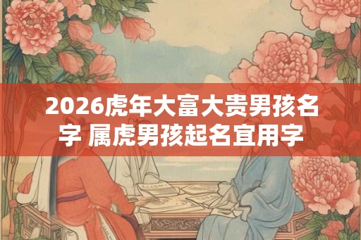 2026虎年大富大贵男孩名字 属虎男孩起名宜用字