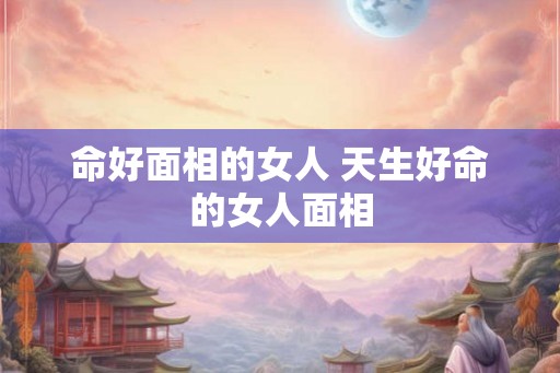 命好面相的女人 天生好命的女人面相