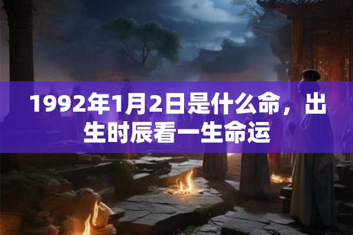 1992年1月2日是什么命,出生时辰看一生命运 1992年1月2日是什么命,出生时辰看一生命运