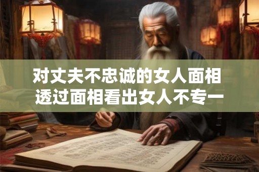 对丈夫不忠诚的女人面相 透过面相看出女人不专一