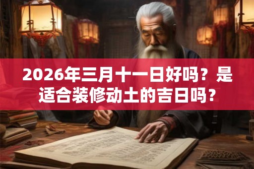 2026年三月十一日好吗？是适合装修动土的吉日吗？