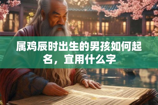 属鸡辰时出生的男孩如何起名,宜用什么字 属鸡辰时出生的男孩如何起名,宜用什么字