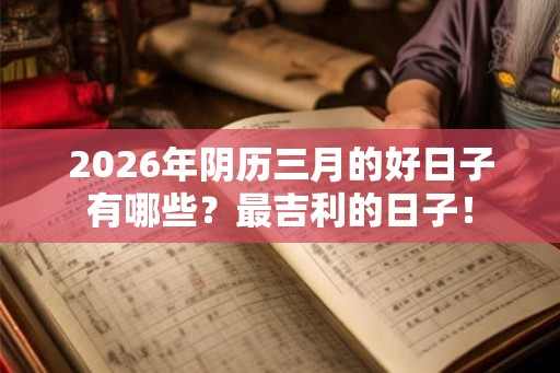 2026年阴历三月的好日子有哪些？最吉利的日子！