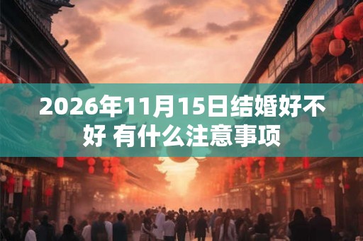 2026年11月15日结婚好不好 有什么注意事项 2026年11月15日结婚好不好 有什么注意事项