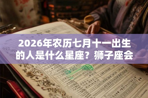 2026年农历七月十一出生的人是什么星座？狮子座会因什么而与爱情错过？