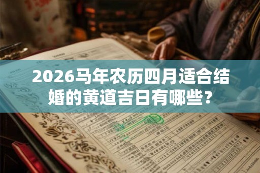 2026马年农历四月适合结婚的黄道吉日有哪些？