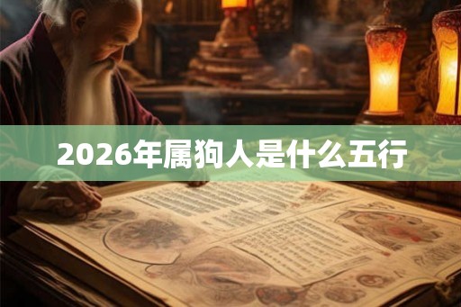 2026年属狗人是什么五行
