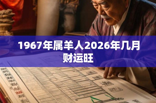 1967年属羊人2026年几月财运旺