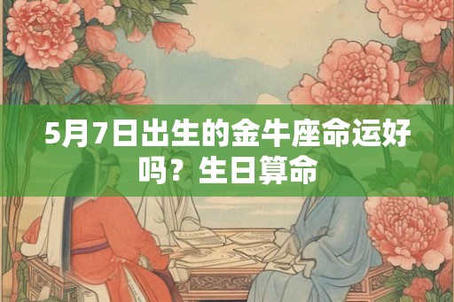 5月7日出生的金牛座命运好吗？生日算命