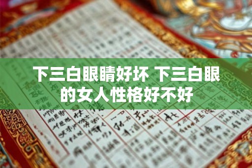 下三白眼睛好坏 下三白眼的女人性格好不好