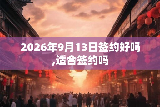 2026年9月13日签约好吗,适合签约吗