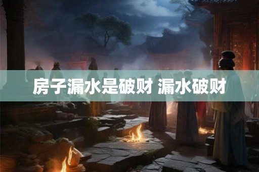 房子漏水是破财 漏水破财