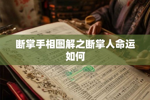 断掌手相图解之断掌人命运如何